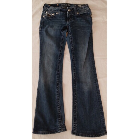 Miss Me Denim - Miss Me Jeans Blue Medium Wash JP6050B2 Boot Cut Embellished Size 26